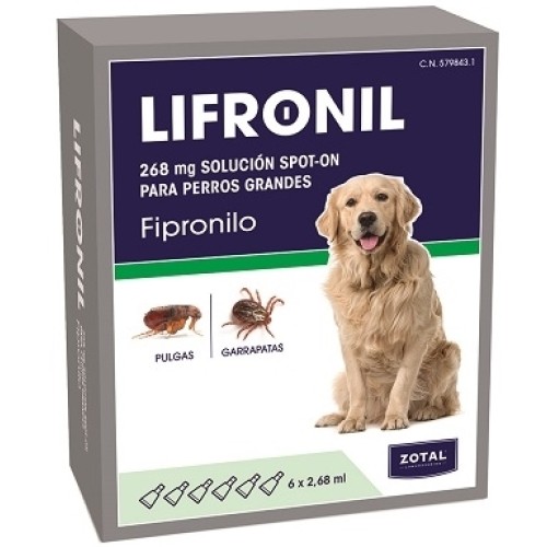 ZOTAL PIPETA FIPRONIL GDE 20-40 KG 6UNDS C/5 MASCOTAS COMPLEMENTOS
